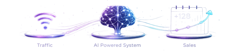 Traffic flows through AI-powered system to generate sales